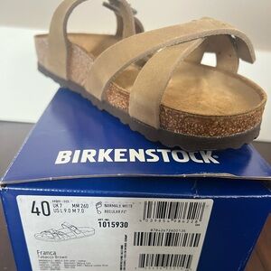 Birkenstock Franca Suede Sandals - Size 40 EU / US Women’s 9 (Brand New in Box)